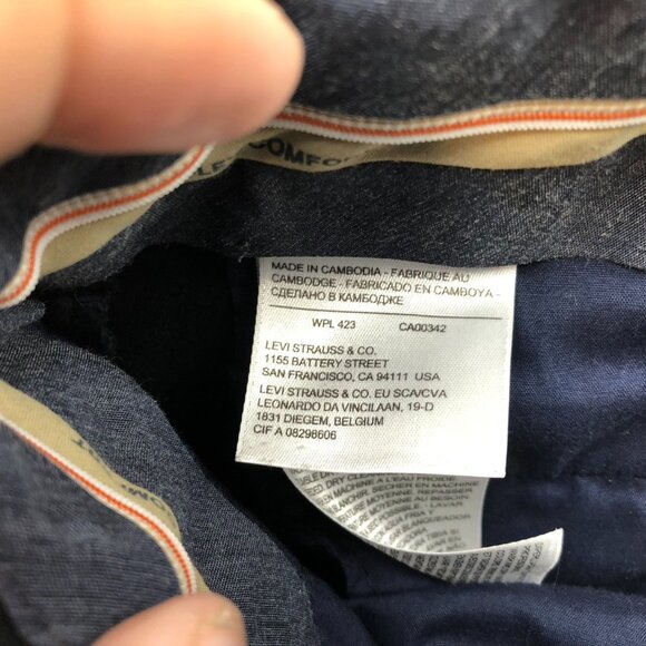 Dockers Men's Chinos 44x26 Measured Black Relaxed Fit Cotton Blend Smart - Picture 12 of 16